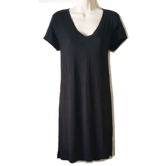 Tahari Dresses & Skirts - Tahari Cap Sleeve Modal A-Line Mini Dress S/M Black